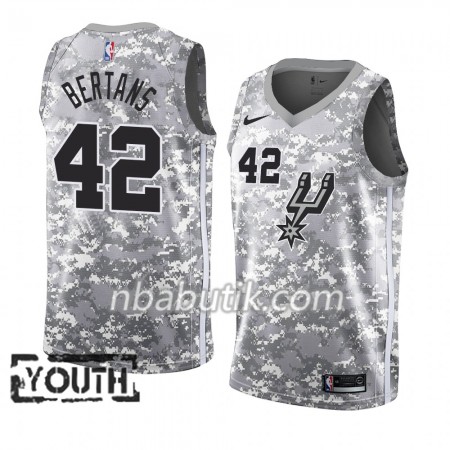 NBA Børn Trøje San Antonio Spurs Davis Bertans 42 2018-19 Nike Grå Swingman